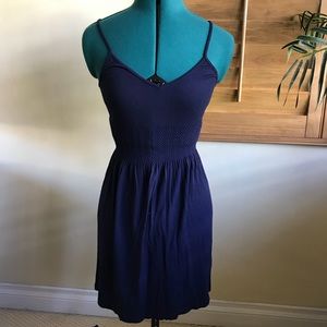 Babydoll Navy Spaghetti Strap Dress